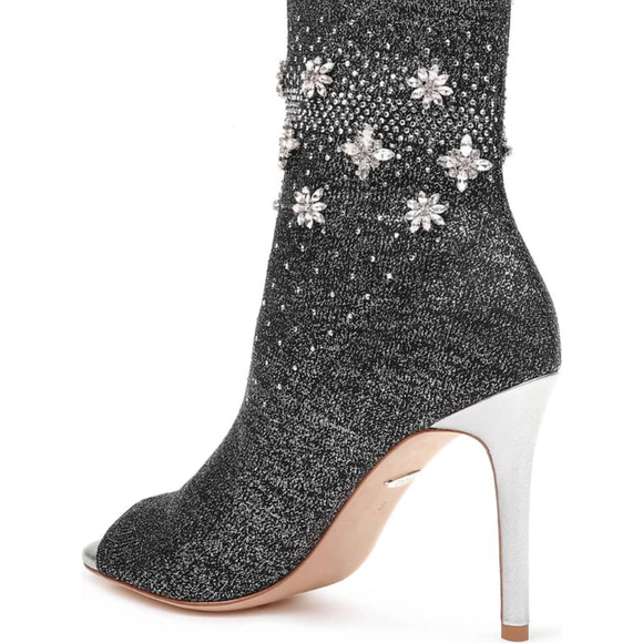 Badgley Mischka Vivi Peep Toe Sock Bootie NIB - Picture 5 of 6